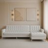 Chaise Longue de Design - Estofado em Couro - Direita - Sama image 7