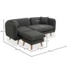 Chaise Longue Estofada em Linho - Estilo Escandinavo - Vriga image 7