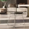 Cadeira de Jantar em Aço – Design de Grade com Almofada – Lived image 7