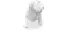 Escultura decorativa de design cão Bulldog resina image 7