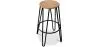 Banco redondo - Design Industrial - Madeira e Metal - 66cm - Gancho de cabelo image 9