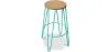 Banco redondo - Design Industrial - Madeira e Metal - 66cm - Gancho de cabelo image 9