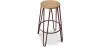 Banco redondo - Design Industrial - Madeira e Metal - 66cm - Gancho de cabelo image 9