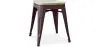 Banqueta com desenho industrial - Madeira e Metal - 45cm - Stylix image 9