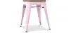 Banqueta com encosto - Design Industrial - Madeira e Aço - 45cm - Stylix image 9