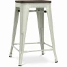 Banco Bar - Design Industrial - Madeira e Aço - 60cm -Stylix image 9