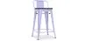 Banco Bar com encosto - Madeira e Aço - 60 cm - Stylix image 9