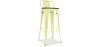 Banco Bar com encosto - Madeira e Aço - 76cm - Stylix image 9