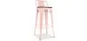 Banco Bar com encosto - Madeira e Aço - 76cm - Stylix image 9