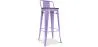 Banco Bar com encosto - Madeira e Aço - 76cm - Stylix image 9