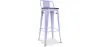 Banco Bar com encosto - Madeira e Aço - 76cm - Stylix image 9