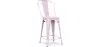 Banco Bar com Encosto - Design Industrial - 60cm - Stylix image 9