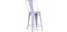 Banco Bar com Encosto - Design Industrial - 60cm - Stylix image 9