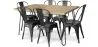 Pack Mesa de Jantar - Design Industrial 150cm + Pack de 6 Cadeiras de Jantar - Design Industrial - Hairpin Stylix image 9