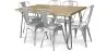 Pack Mesa de Jantar - Design Industrial 150cm + Pack de 6 Cadeiras de Jantar - Design Industrial - Hairpin Stylix image 9