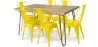 Pack Mesa de Jantar - Design Industrial 150cm + Pack de 6 Cadeiras de Jantar - Design Industrial - Hairpin Stylix image 9