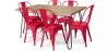 Pack Mesa de Jantar - Design Industrial 150cm + Pack de 6 Cadeiras de Jantar - Design Industrial - Hairpin Stylix image 9