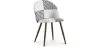 Cadeira de Jantar - Estofada em Patchwork Preto e Branco - Evelyne image 9