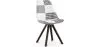 Cadeira de Jantar - Estofada em Patchwork - Preto e Branco - Denisse image 9