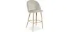 Banqueta Estofada em Veludo - Design Escandinavo - Evelyne image 9