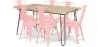 Pack Mesa de Jantar - Design Industrial 150cm + Pack de 6 Cadeiras de Jantar - Design Industrial - Hairpin Stylix image 9