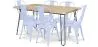Pack Mesa de Jantar - Design Industrial 150cm + Pack de 6 Cadeiras de Jantar - Design Industrial - Hairpin Stylix image 9