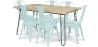 Pack Mesa de Jantar - Design Industrial 150cm + Pack de 6 Cadeiras de Jantar - Design Industrial - Hairpin Stylix image 9