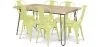 Pack Mesa de Jantar - Design Industrial 150cm + Pack de 6 Cadeiras de Jantar - Design Industrial - Hairpin Stylix image 9