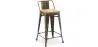 Banco Bar com Encosto - Desenho Industrial - Madeira e Aço - 60cm - Nova Edição - Stylix image 9