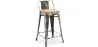 Banco Bar com Encosto - Desenho Industrial - Madeira e Aço - 60cm - Nova Edição - Stylix image 9