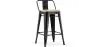 Banco Bar com Encosto - Desenho Industrial - Madeira e Aço - 60cm - Nova Edição - Stylix image 9