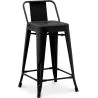 Banco Bar com Encosto - Desenho Industrial - 60cm - Nova Edição - Stylix image 9