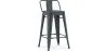 Banco Bar com Encosto - Desenho Industrial - 60cm - Nova Edição - Stylix image 9