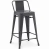 Banco Bar com Encosto - Desenho Industrial - 60cm - Nova Edição - Stylix image 9