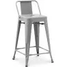 Banco Bar com Encosto - Desenho Industrial - 60cm - Nova Edição - Stylix image 9