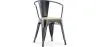 Cadeira de jantar com braços - Design industrial - Madeira e aço - Nova edição - Stylix image 9