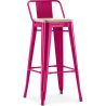 Banco bar com encosto - Design industrial - Madeira e aço - 76cm - Nova edição - Stylix image 9