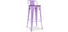 Banco Bar com encosto - Madeira e Aço - 76cm - Stylix image 9