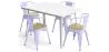 Pack Mesa de Jantar e 4 Cadeiras de Jantar com Braços Desenho Industrial - Nova Edição - Bistrot Stylix image 9