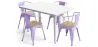 Pack Mesa de Jantar e 4 Cadeiras de Jantar com Braços Desenho Industrial - Nova Edição - Bistrot Stylix image 9