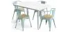 Pack Mesa de Jantar e 4 Cadeiras de Jantar com Braços Desenho Industrial - Nova Edição - Bistrot Stylix image 9