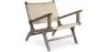 Poltrona de Salão com Apoios de Braço - Poltrona Design Boho Bali - Madeira e Linho - Recia image 9