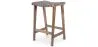 Banquinho de madeira - Design Boho Bali - Couro - Recia image 9