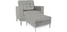 Poltrona de Design com Descanso de Pés - Estofado em Couro Sintético - Konel image 9