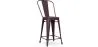 Banco Bar com Encosto - Design Industrial - 60cm - Stylix image 9