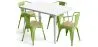 Pack Mesa de Jantar e 4 Cadeiras de Jantar com Braços Desenho Industrial - Nova Edição - Bistrot Stylix image 9