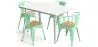 Pack Mesa de Jantar e 4 Cadeiras de Jantar com Braços Desenho Industrial - Nova Edição - Bistrot Stylix image 9