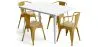 Pack Mesa de Jantar e 4 Cadeiras de Jantar com Braços Desenho Industrial - Nova Edição - Bistrot Stylix image 9