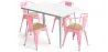 Pack Mesa de Jantar e 4 Cadeiras de Jantar com Braços Desenho Industrial - Nova Edição - Bistrot Stylix image 9
