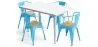 Pack Mesa de Jantar e 4 Cadeiras de Jantar com Braços Desenho Industrial - Nova Edição - Bistrot Stylix image 9